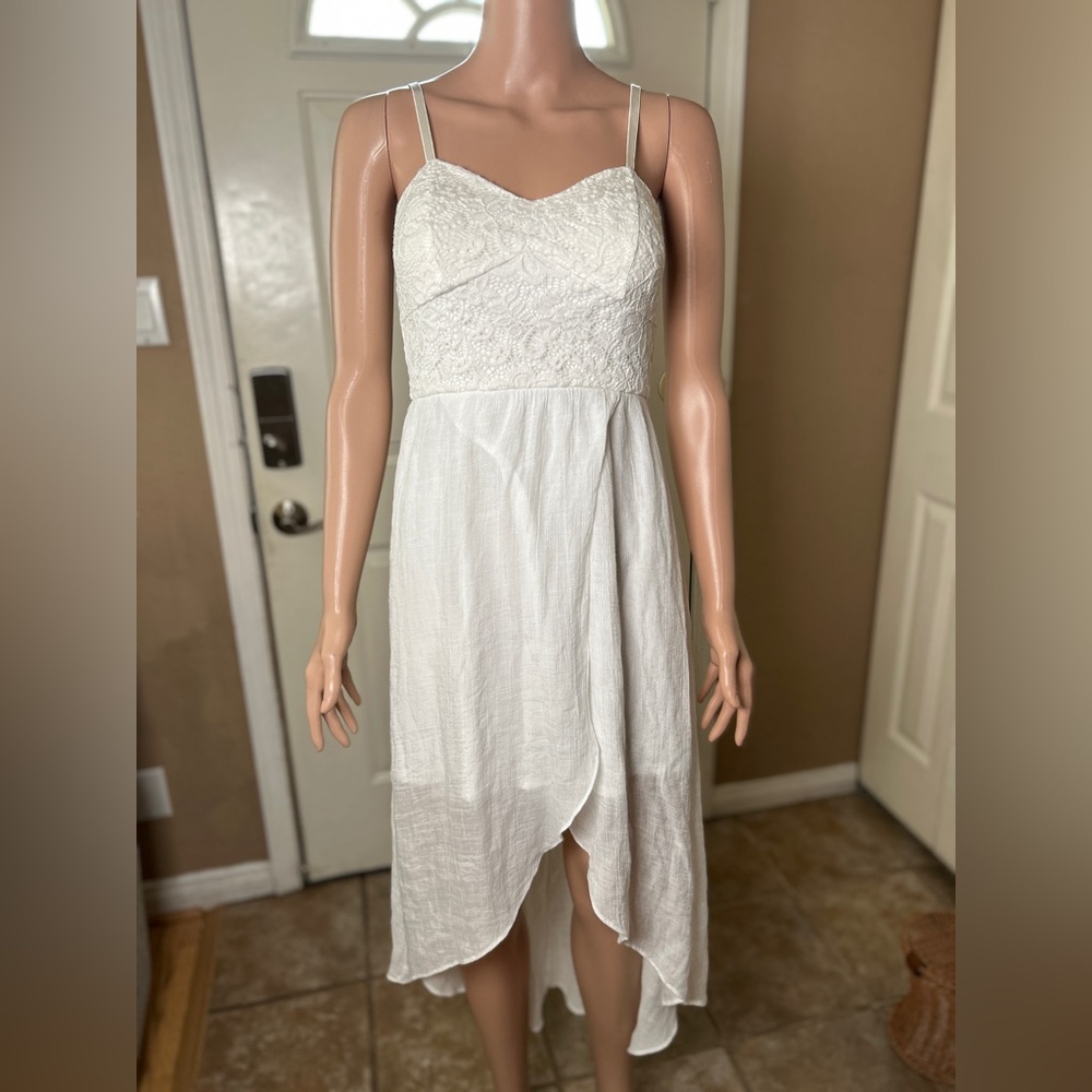 IZ Byer White Spaghetti Strap Dress size S